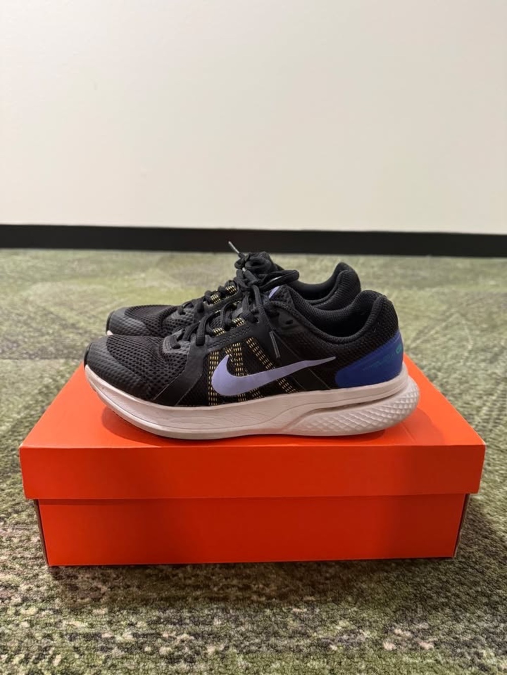 Nike Orange Running Shoe Box with White Label